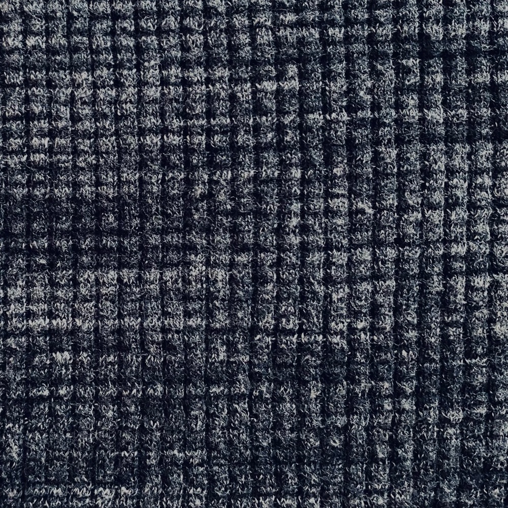 Margaret O’Leary Waffle Weave Thermal Turtleneck Sweater Sz Small Grey Thumbhole - Picture 7 of 7